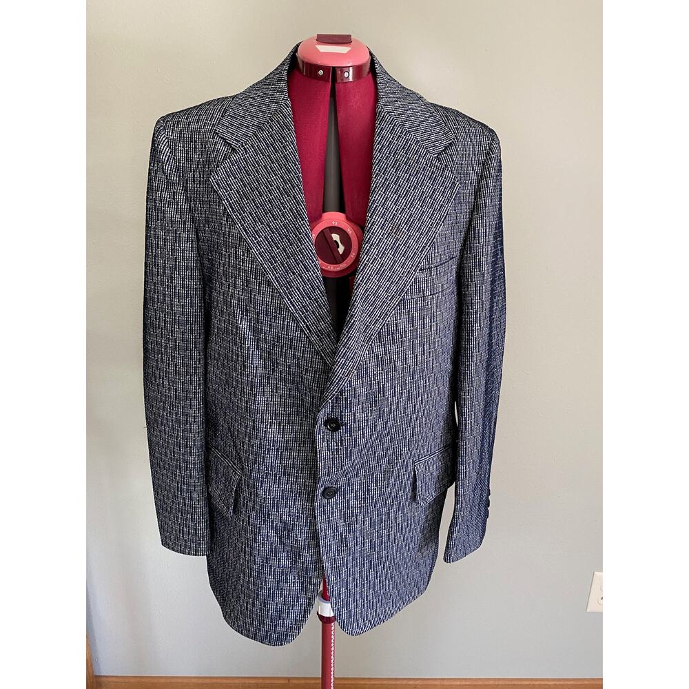 Blazer Vintage 1970s polyester broken stripe